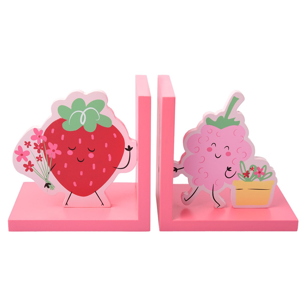 2er Set Buchstützen mit Frucht-Motiven