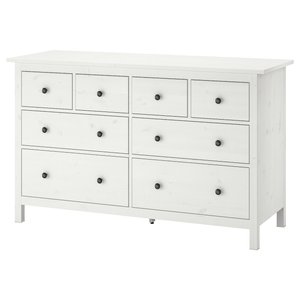 HEMNES Kommode mit 8 Schubladen - weiß gebeizt 160x96 cm