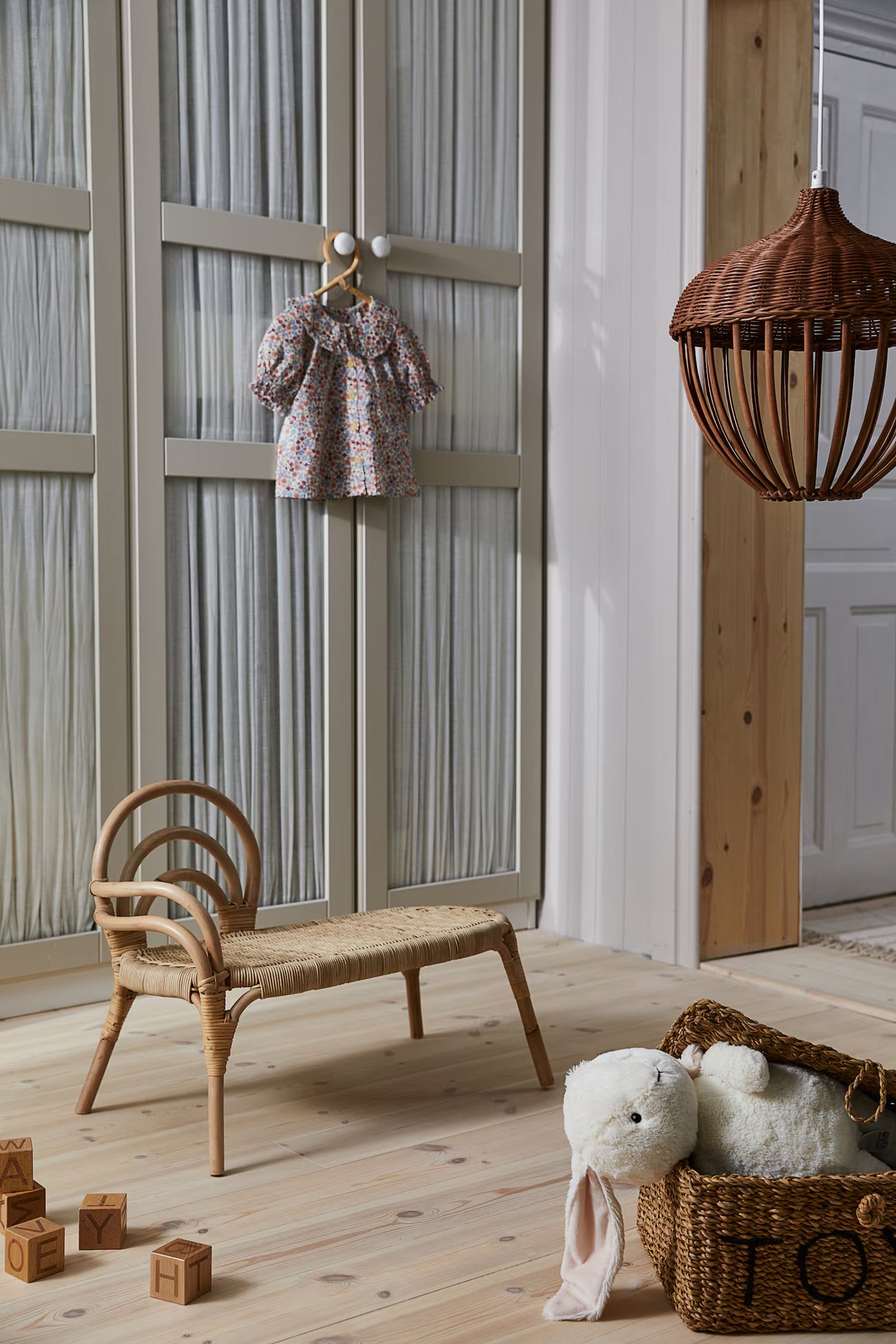 Pendelleuchte aus Rattan - Beige - Kinder