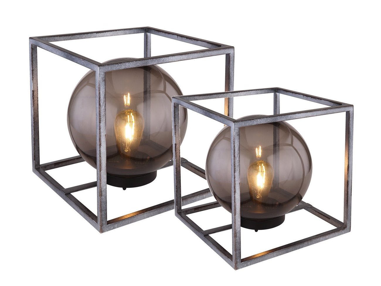 Metallwürfel Solarleuchte