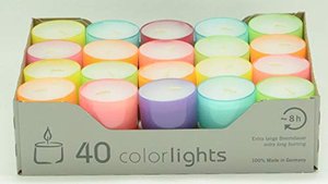 Colorlights Teelichte mit Langer Brenndauer